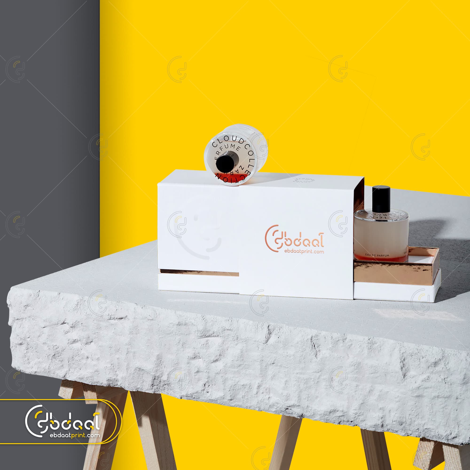 Cloud Collection — White Slide Box with Tube