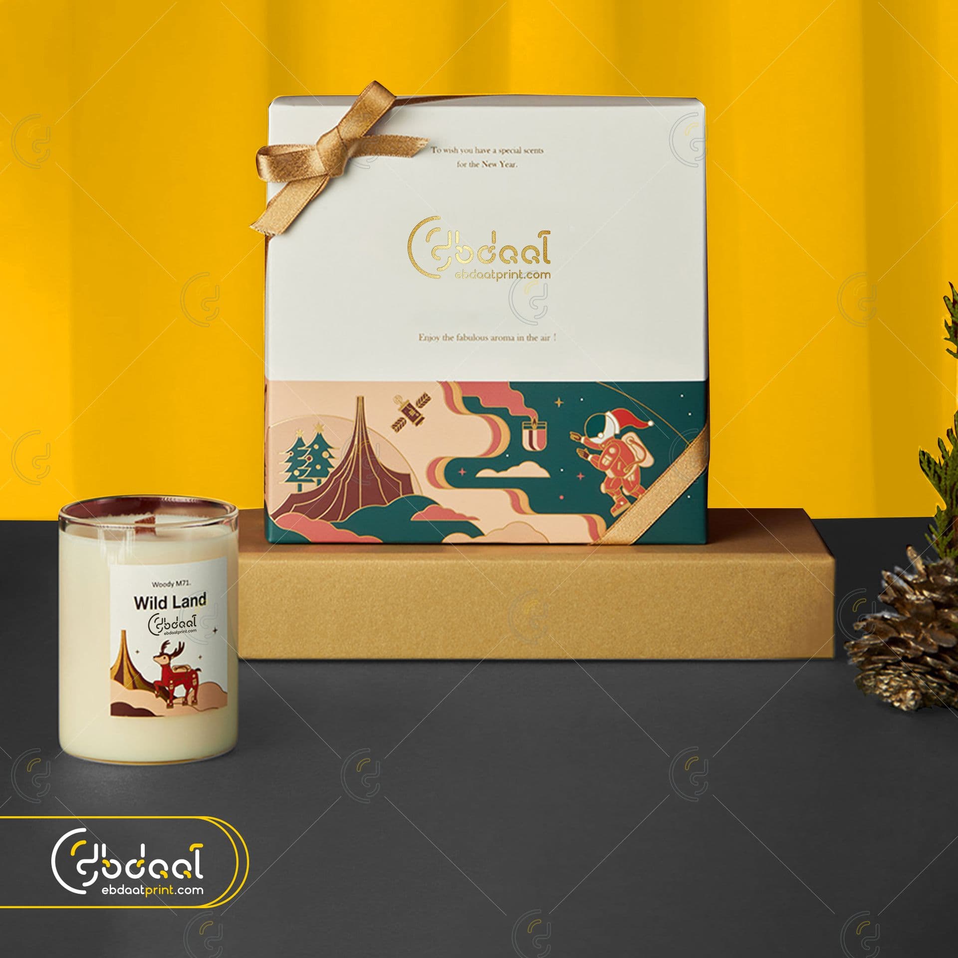 Winter Wonderland — Gold Ribbon Gift Box — view 2