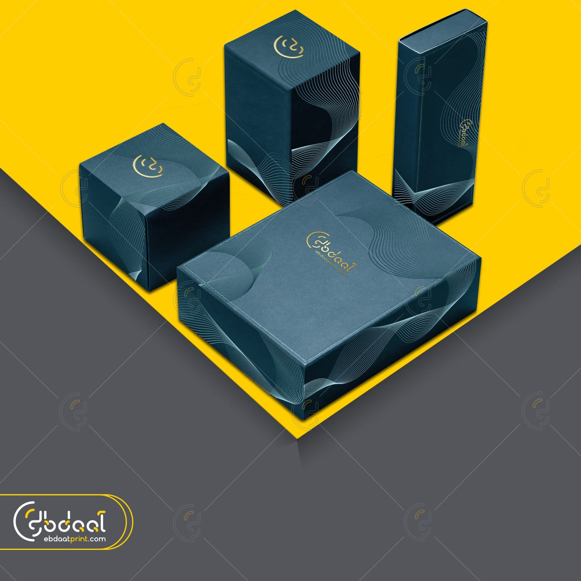 Teal Wave-Pattern Perfume Gift Set — view 3