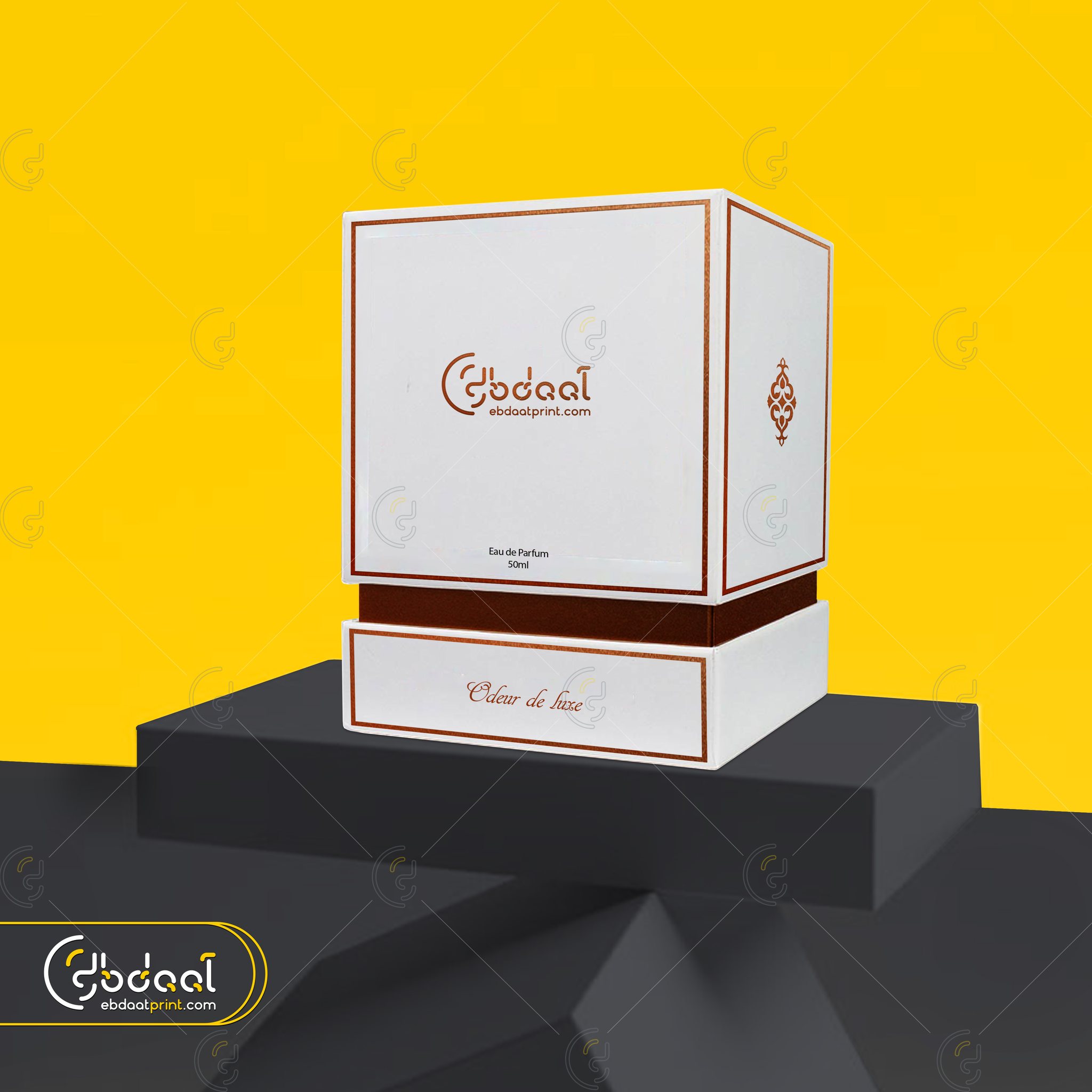 Odeur de Luxe — White Two-Piece Box — Perfume Packaging — Ebdaat Istanbul